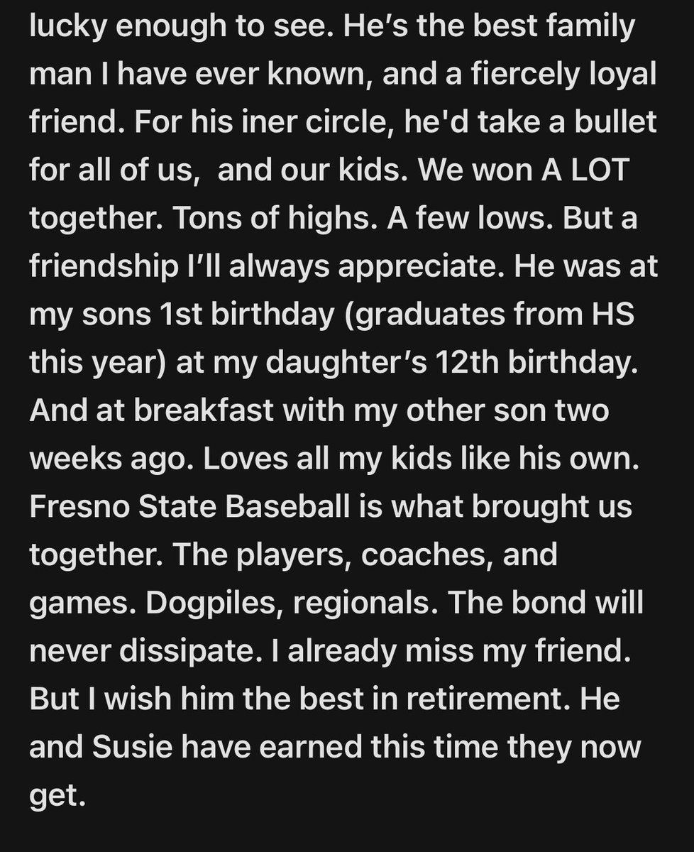 PatWaer7's tweet photo. @FresnoStateBSB fans, alumni, baseball community. Throw your support behind @RyanOverland24 in 2023. The kids and coaches deserve it. But also remember all the good times @Batesole44 gave us. There were many. @MattCurtis12 https://t.co/HySGhCGu72