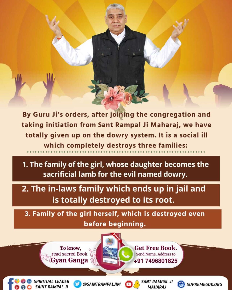 KzDCa9sPLi6zb7g's tweet photo. #धरती_को_स्वर्ग_बनाना_है And this is only possible with the help of Sant Rampal Ji now. He is the only one who has directed strict rules that none of his followers is allowed to - do any intoxication, give or take dowry, practicse untouchability, watch vulgar movies, etc.
#newh https://t.co/dbgya9SqPi