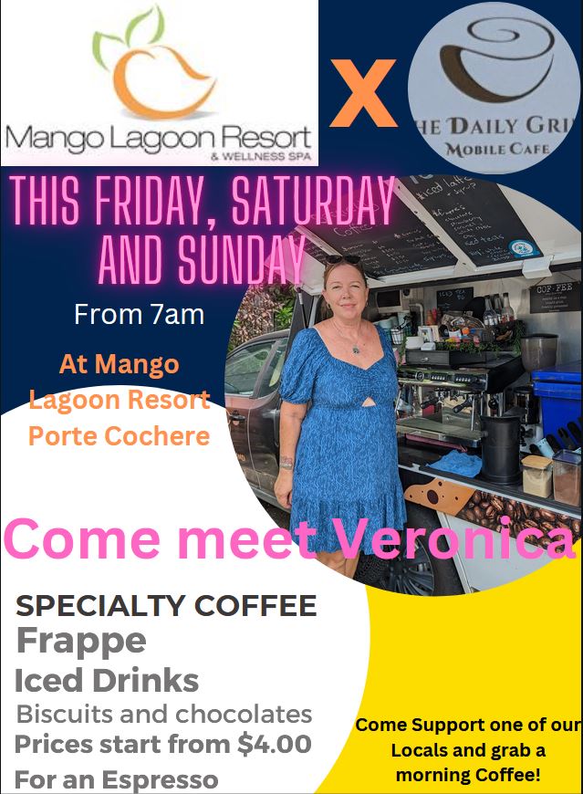 MangoLagoon's tweet photo. Mango Lagoon Resort X The Daily Grind mobile cafe are coming together this weekend to supply Palm Cove with delicious specialty coffee.
Come support a local and grab a coffee before you start your day.

#mangolagoonresort #thedailygrind #supportlocal #coffee #palmcove #cairns https://t.co/fqEEAEZPe2