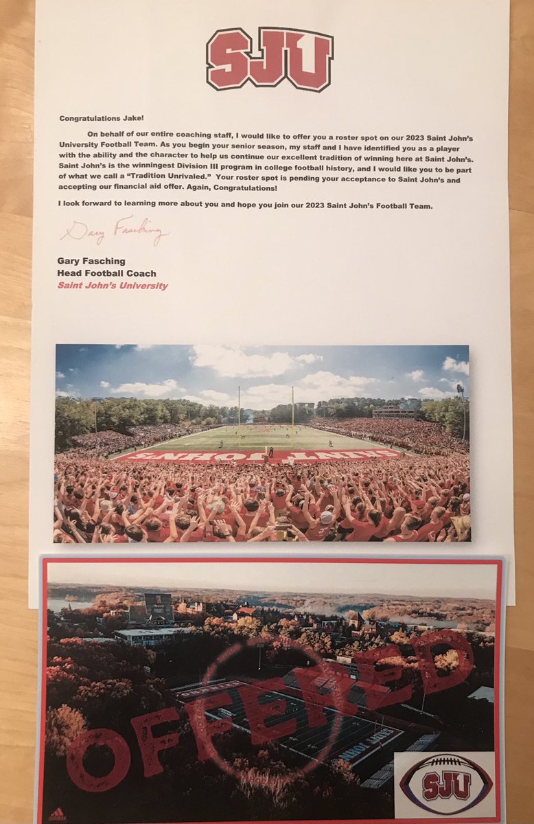 I’m blessed to receive another official offer. Thank you SJU! <a href="/SJUFootball/">Johnnie Football</a> <a href="/SJUFBCoachDumo/">Damien Dumonceaux</a>
