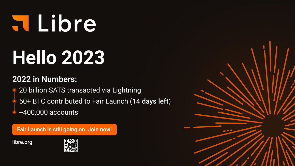 libreblockchain's tweet photo. Goodbye 2022. Hello 2023.

Decentralize your finances - try Libre:

"A new blockchain focused on making #Bitcoin and #Tether actually usable by normal people."

Visit https://t.co/pRsOjXCmeo to get started. https://t.co/gTxB5sPg6v
