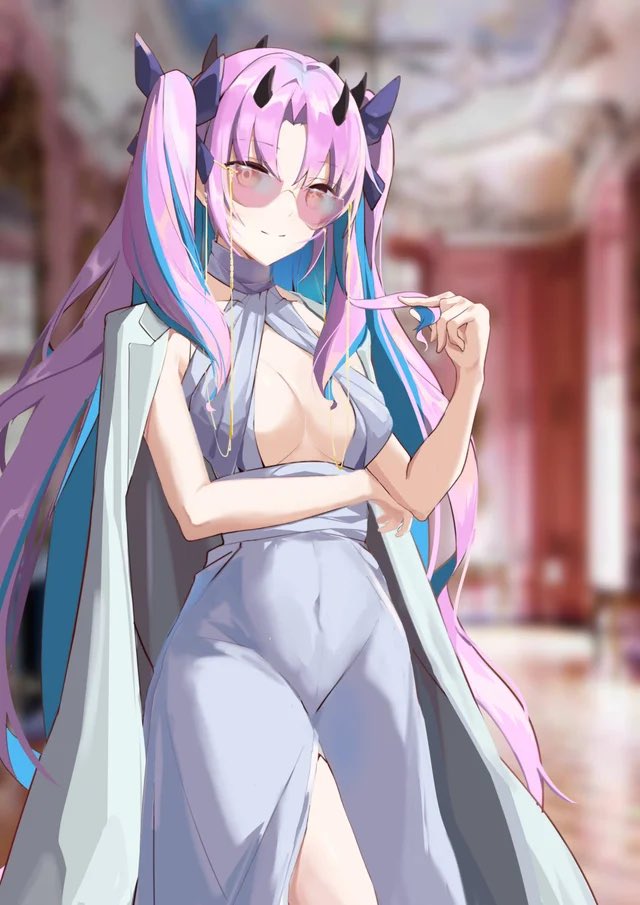 This is the outfit the goddess had chosen for the New Years party that’s being celebrated,

“How do I look? I was told this might be fitting for such occasions.”