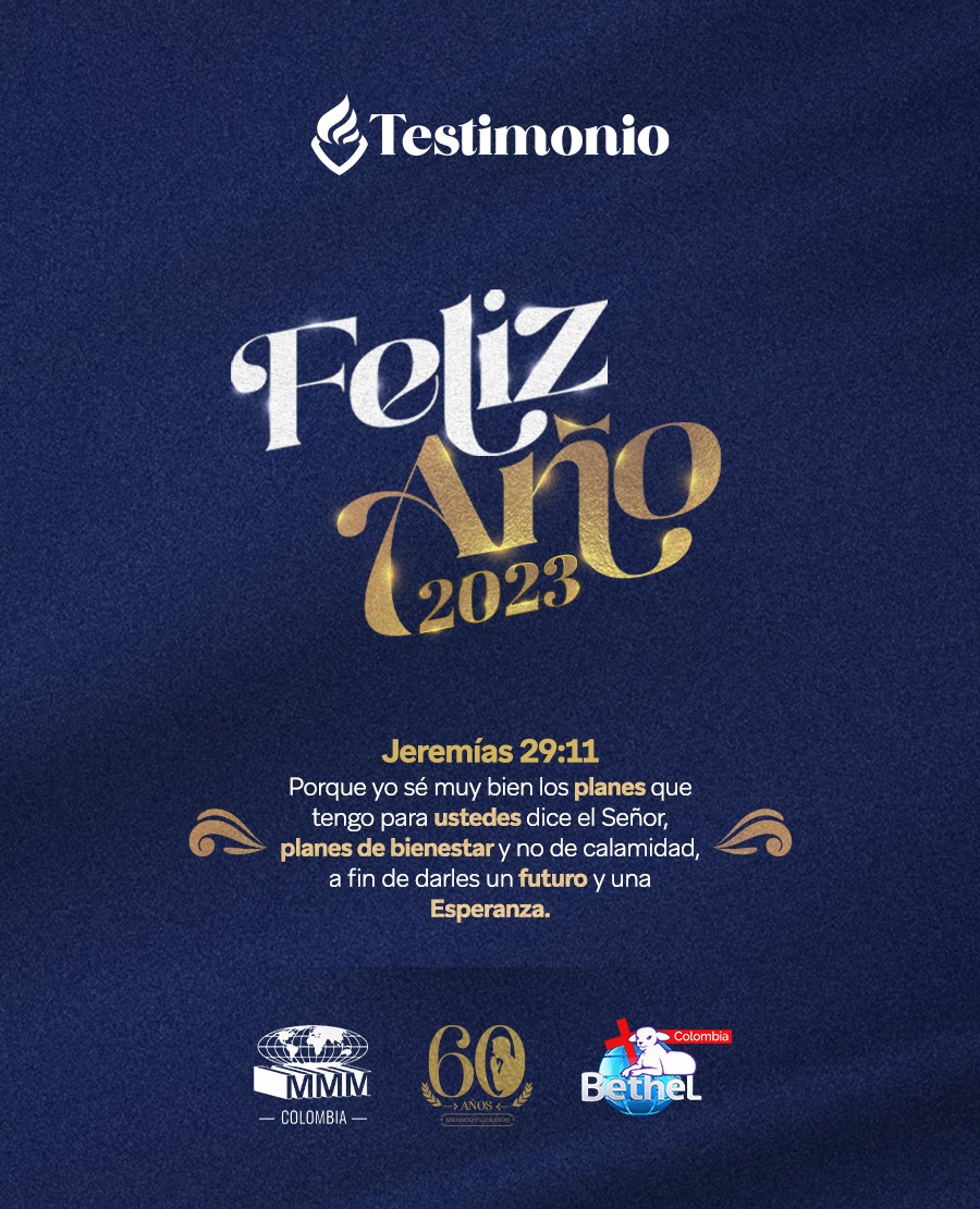 mmmenvigado's tweet photo. 📖🔥Dios tiene planes para nosotros, planes para darnos esperanza y un futuro. Que en este 2023 Dios cumpla su propósito en todos, seamos de mayor bendición y su gracia y misericordia esté siempre con nosotros. Es el deseo de la Obra del MMM🇨🇴 #MMMColombia #BethelColombia https://t.co/QWs2PC1SKe