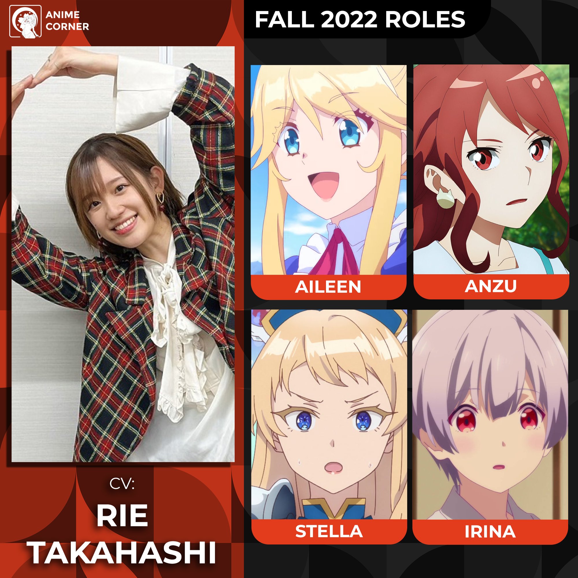 Anime Corner on Twitter: "Another great season for Rie Takahashi, with 3 main roles and 2