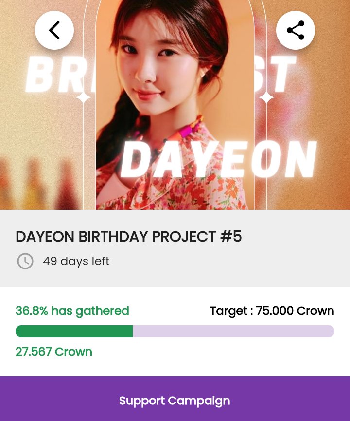 KIMDAYEON_INTL's tweet photo. DAYEON BDAY SUPPORT #5

Current 📊: 27,587 | (-)
Goal: 75,000 Crowns
Benefit: 50 Mangrove-seed Planting under Kim Dayeon's name 💗

Another birthday support for Kim Dayeon! Drop your votes now!

🖇️: https://t.co/L0FAdJTyMD

#BrightestTwentyFirst #김다연 #DAYEON #Kep1er https://t.co/1yxYA4z97p