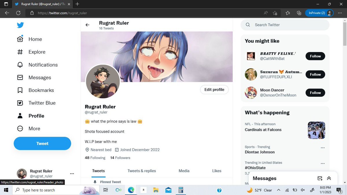 KiddieBabyboy's tweet photo. new account in the making, go follow me if you wanna keep interacting with yours truly: https://t.co/RnUZhV0OlT