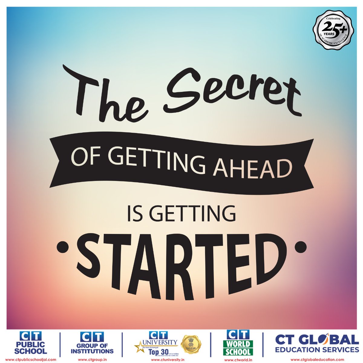 ctpublicschool's tweet photo. The secret of getting ahead is getting started.
#life #ctgroup #bestcollege #lifestarted #newyear #jalandhar #punjab. https://t.co/fMCiLUWUwT