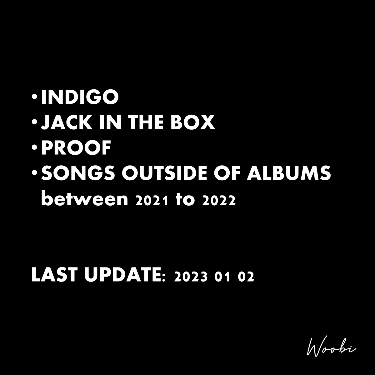 BaseLineWoo's tweet photo. Speaking of YT playlists. Here is a new PL for you:
"20230102 PROOF INDIGO JITB + SINGLES 21-22 (x2)"
🔗 https://t.co/21WqDnPpT4
This PL is over 9 hours long so make sure that you interact with it at least every 3 hrs👍🏽
#BTSPlaylists #BTSplaylist #BTSonly #BTS https://t.co/jqacHXQTy0