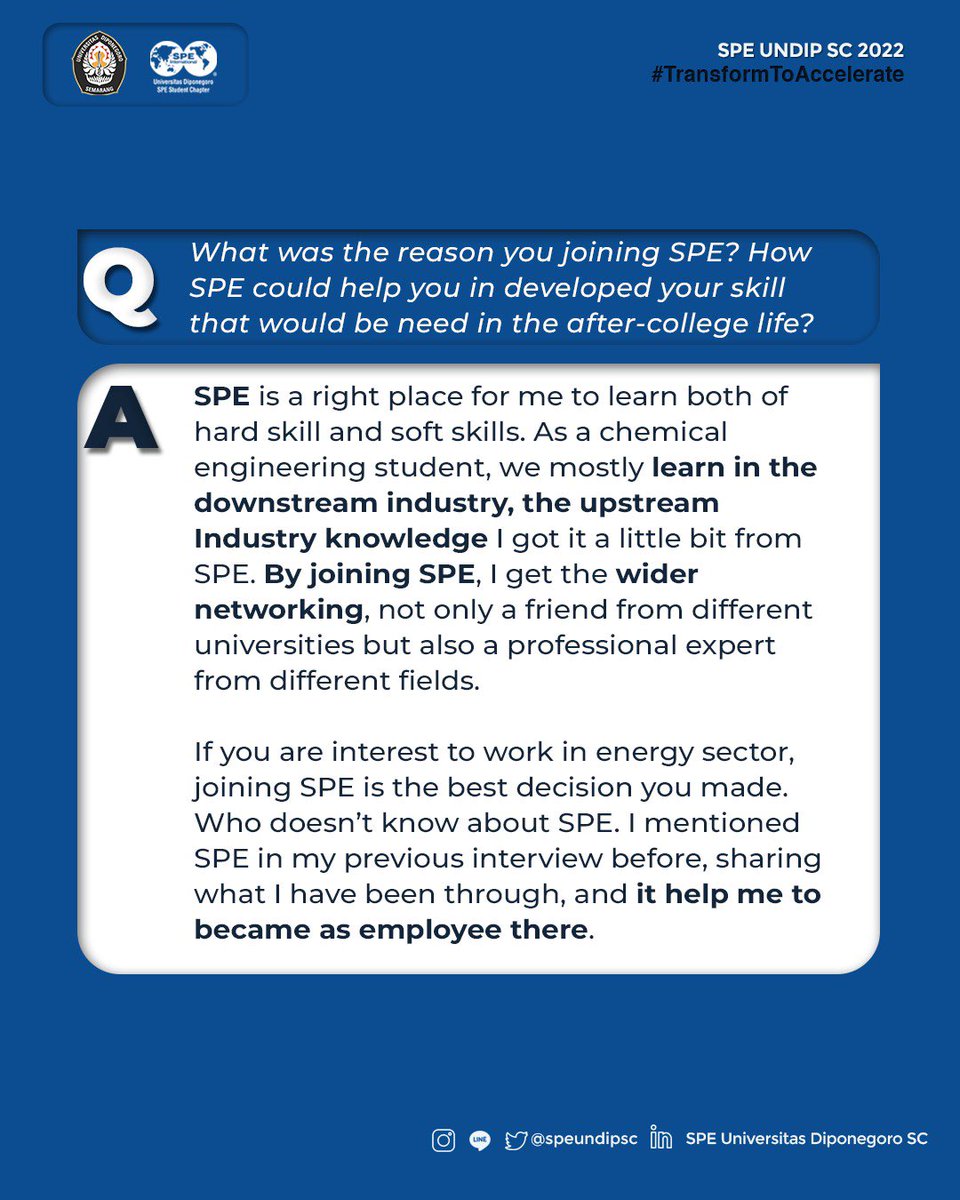 speundipsc's tweet photo. [Alumnae Profile: Ms. Niswatun Chasanah]

Ms. Niswatun Chasanah is an amazing woman who successively become Jr. Process Safety Engineer at PT Pertamina Hulu Mahakam. She was a student of Chemical Engineering Diponegoro University Batch 2017. https://t.co/HBl2zhBR90