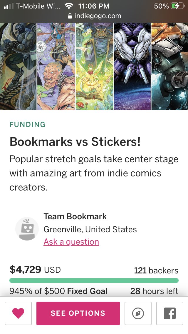 HellsSpawnWorld's tweet photo. #BookmarksVsStickers is $271 away from $4800 and 9 backers away from 130. #ComicsGate #RippaVerse #Comics #Comicbooks #Indiecomics #WeWillWin let’s make it happen!! @SnuggyJr has put in the work making his happen! @EthanVanSciver @EricDJuly @Nerdrotics @ThatUmbrella @RenieDraws https://t.co/ly79REHH0c