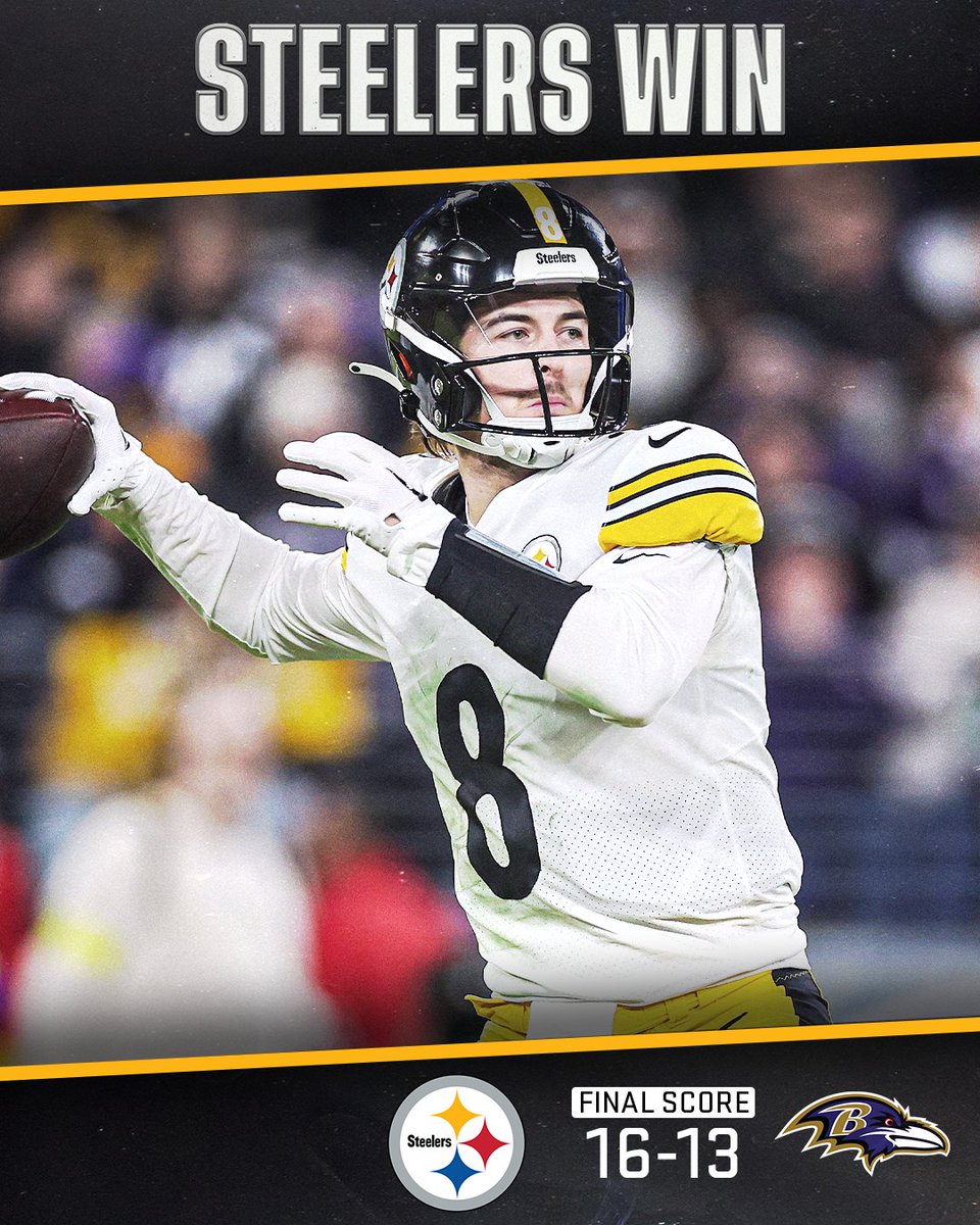 SNFonNBC's tweet photo. The Steelers’ playoff hopes stay alive with a BIG WIN! #HereWeGo https://t.co/P1ktsS4kv1
