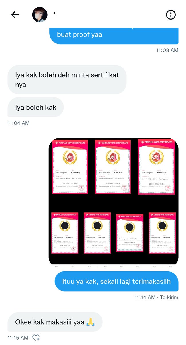 sellingvts's tweet photo. [PROOF]

📎 350k vts Fanplus sold for Park Jeongwoo (Idol Position Match - Main Vocalist) 

Thank you for your order @pjwbabysinger ❤ https://t.co/BhN8ZO4EMb