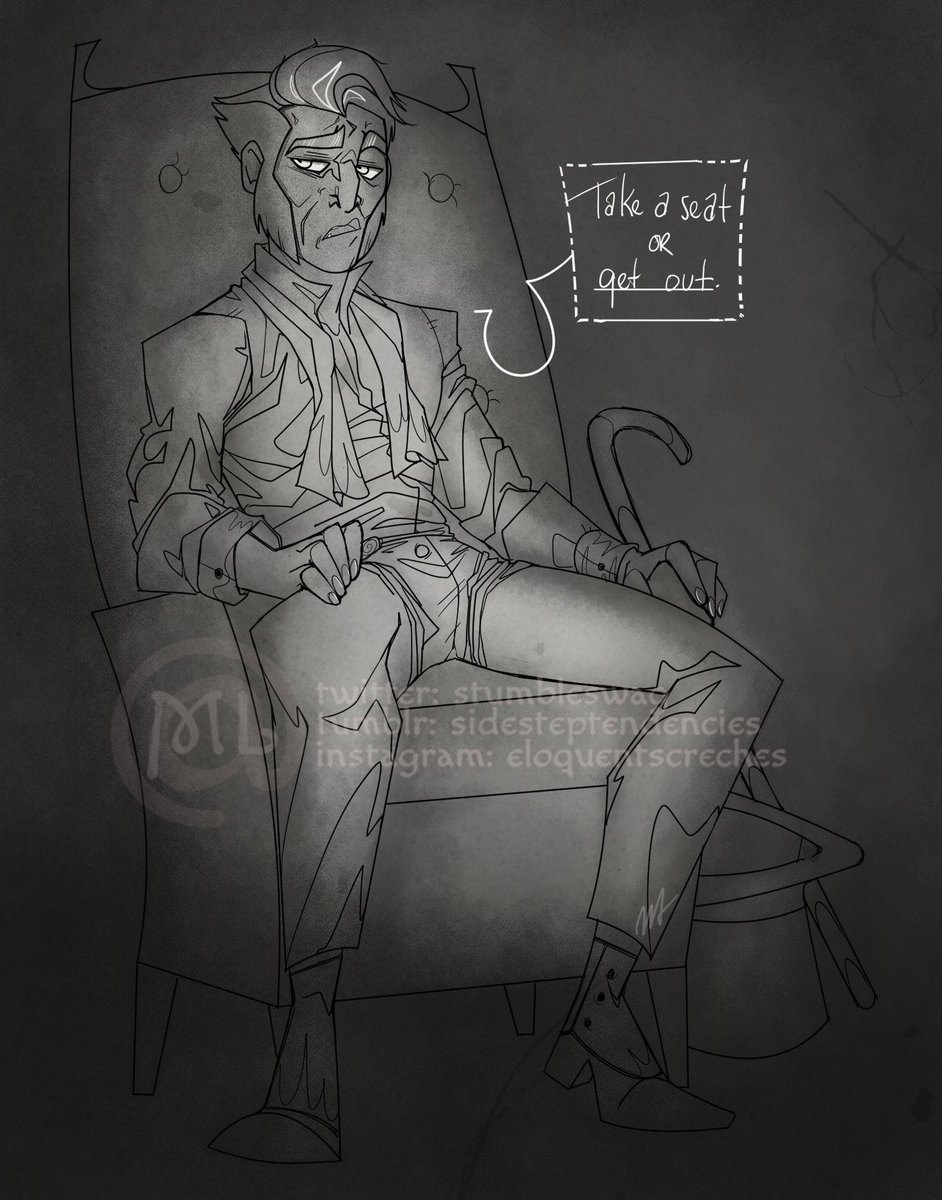 stumbleswag's tweet photo. (Spoilers that's the only chair )

My type is old homosexual that needs to get laid and I'm not sorry about it 

 #scrooge #ebenezerscrooge #scroogeachristmascarol #scroogefanart https://t.co/4miPHtNIAf