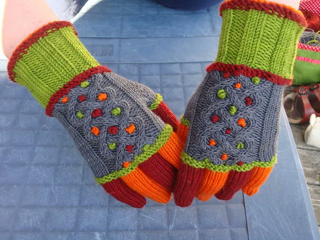 Knit a Pair of Colorful Sebastian Gloves, Designed by Kristin Nicholas: 👉 buff.ly/2ED05Iv #knitting