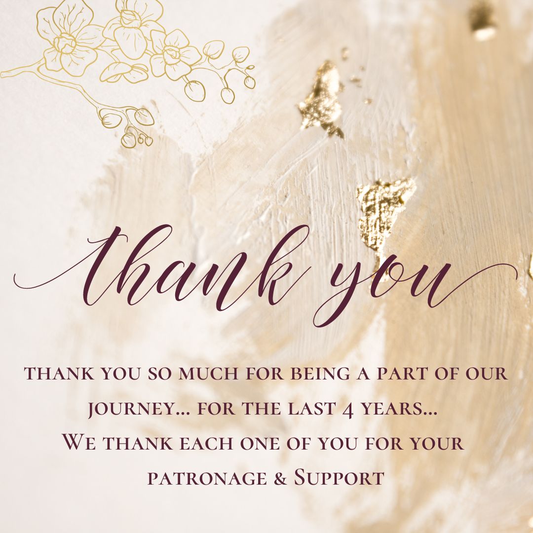 Thank You so much for being a part of our journey... for the last 4 years... 
We thank each one of you for your patronage &amp; Support

#thankyou #gratitude #humbled #supportsmallbusiness #onlineshopping #2323designs #staytuned #sdgs #sustainabledevelopmentgoals