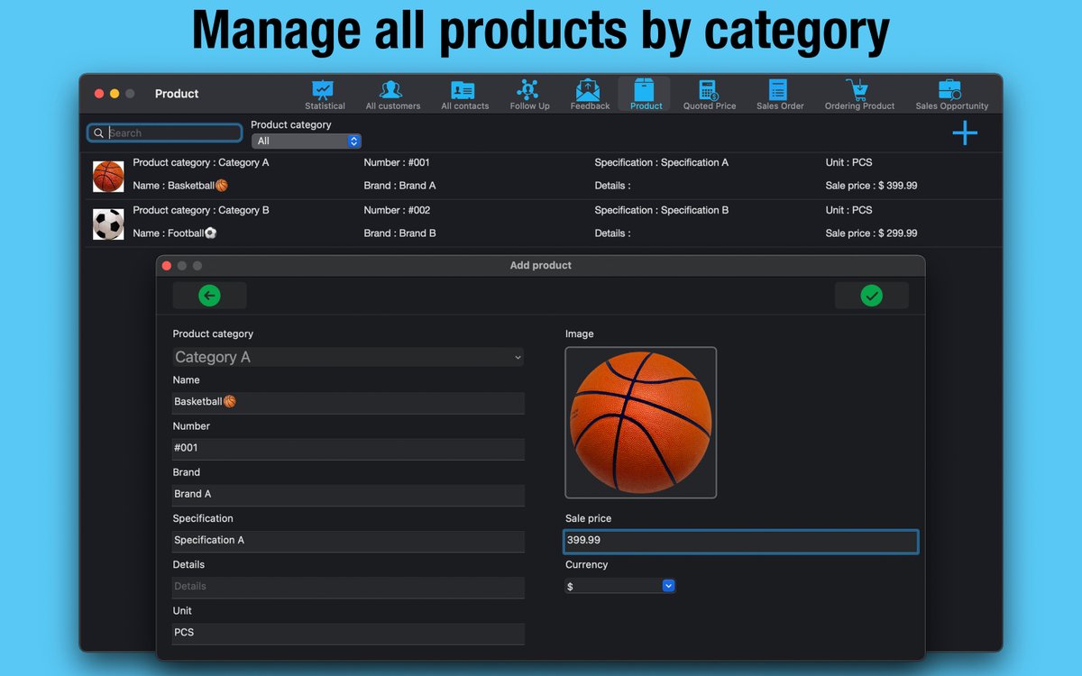 EternalLabsApps's tweet photo. CRM Customer Business - Help you improve the quality and efficiency of customer service. Intuitive and easy-to-use customer contact address book, unified management of all your customers and partners.
#CRM #Customers 
Mac App Store Preview:
https://t.co/KmnCSjPLqp https://t.co/isOAjyg5d9