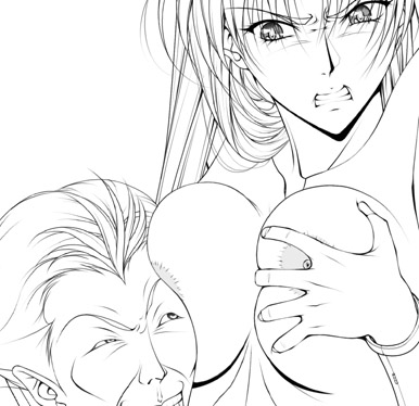 今年最初の現在セール中の #ワーズワース の18禁同人漫画「がんばれシャロンちゃんA」の作業中の画像。
今回から表紙の絵になりますね。😆
線画が終わった物でクラブの表情違い。
ちなみにクラブの目は動かせるように作ってた記憶。
目線でエロさが変わりますね～。😉

FANZA https://t.co/xE6awP7FFz 