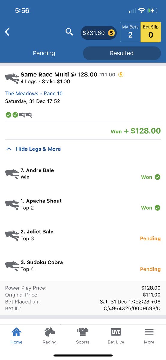 Just the good ol’ $1 bets 😂