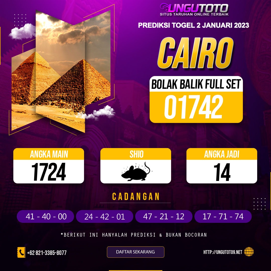 UNGUTOTO2's tweet photo. PREDIKSI CAIRO 02 JANUARI 2023 UNGUTOTO

#prediksiungutoto #togelonline #4D #togel #togelhongkong #prediksitogel #togelsingapore #togelsydney #bandartogel #togelterpercaya #agentogel #togelsgp #togeljitu #togelindonesia #prediksisgp #prediksihk #bocorantogel #prediksisydney https://t.co/hrieJB2WDI