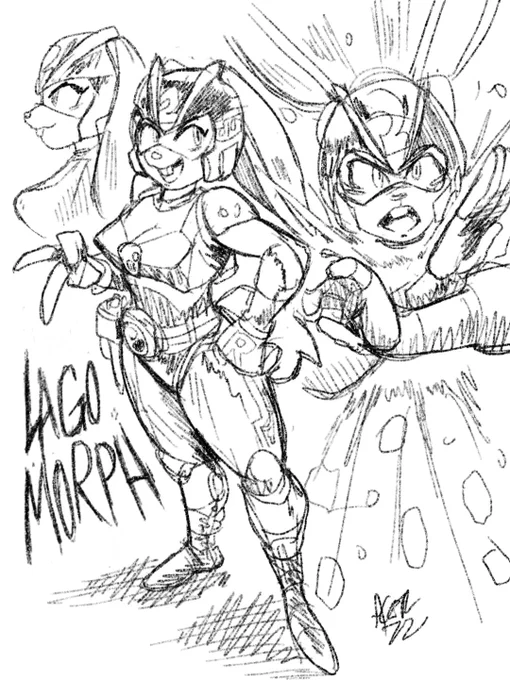 It's the year of the rabbit, so here's a new OC. A henshin rabbit.. or a lago morph if you're fancy.. 🐰  #gogoandyart 