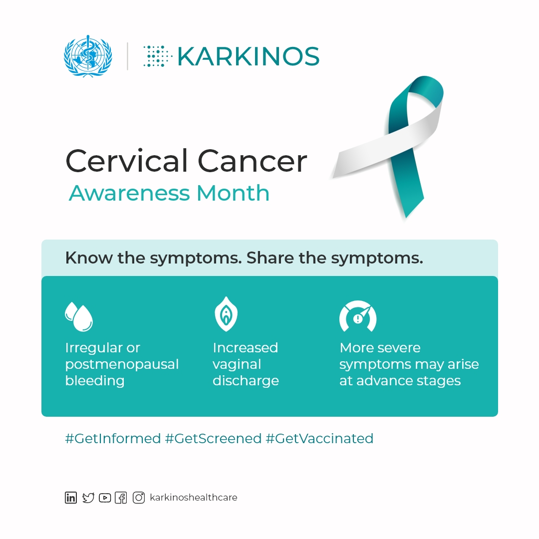 karkinoshealth's tweet photo. January is #CervicalCancerAwareness month!
#CervicalCancer is one of the most preventable & treatable types of #cancer. It can be prevented by getting an #HPV vaccine & by #RegularScreening for HPV. Get yourself screened today!
#Wellness #EarlyDetectionSavesLives #HPVDNAtest https://t.co/C44nT66SNK