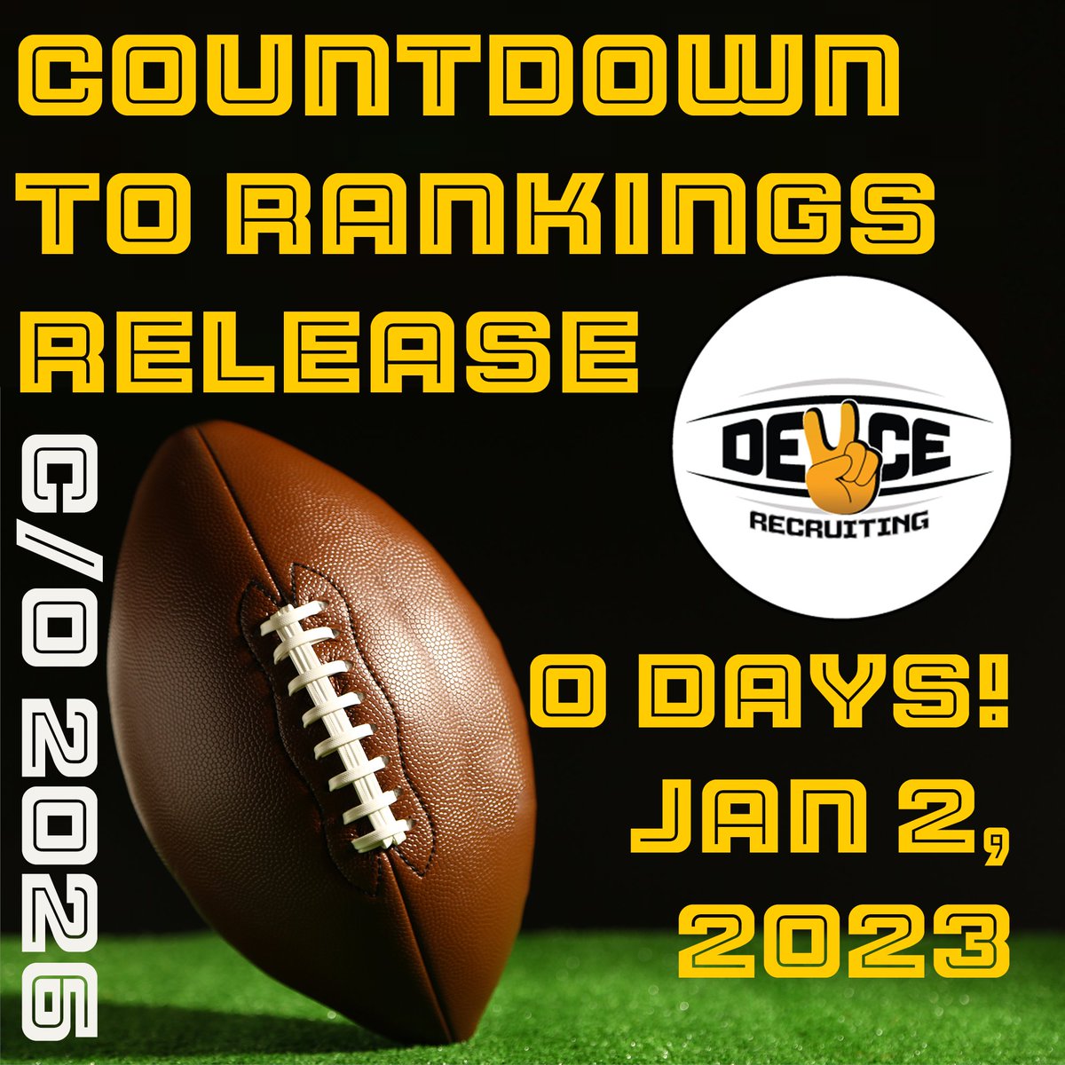 preston_deuce's tweet photo. TODAY IS THE DAY!!! Jan ✌️! Stay Tuned for the TOP 102 Rankings on @deucerecruiting at 2:22 EST!
#DeuceRecruiting #Football #Recruiting #HighschoolFootball #Top102 #Deuce https://t.co/XC59s4i9H4