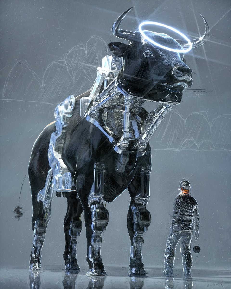 beeple's tweet image. THE YEAR OF THE BULL (****)