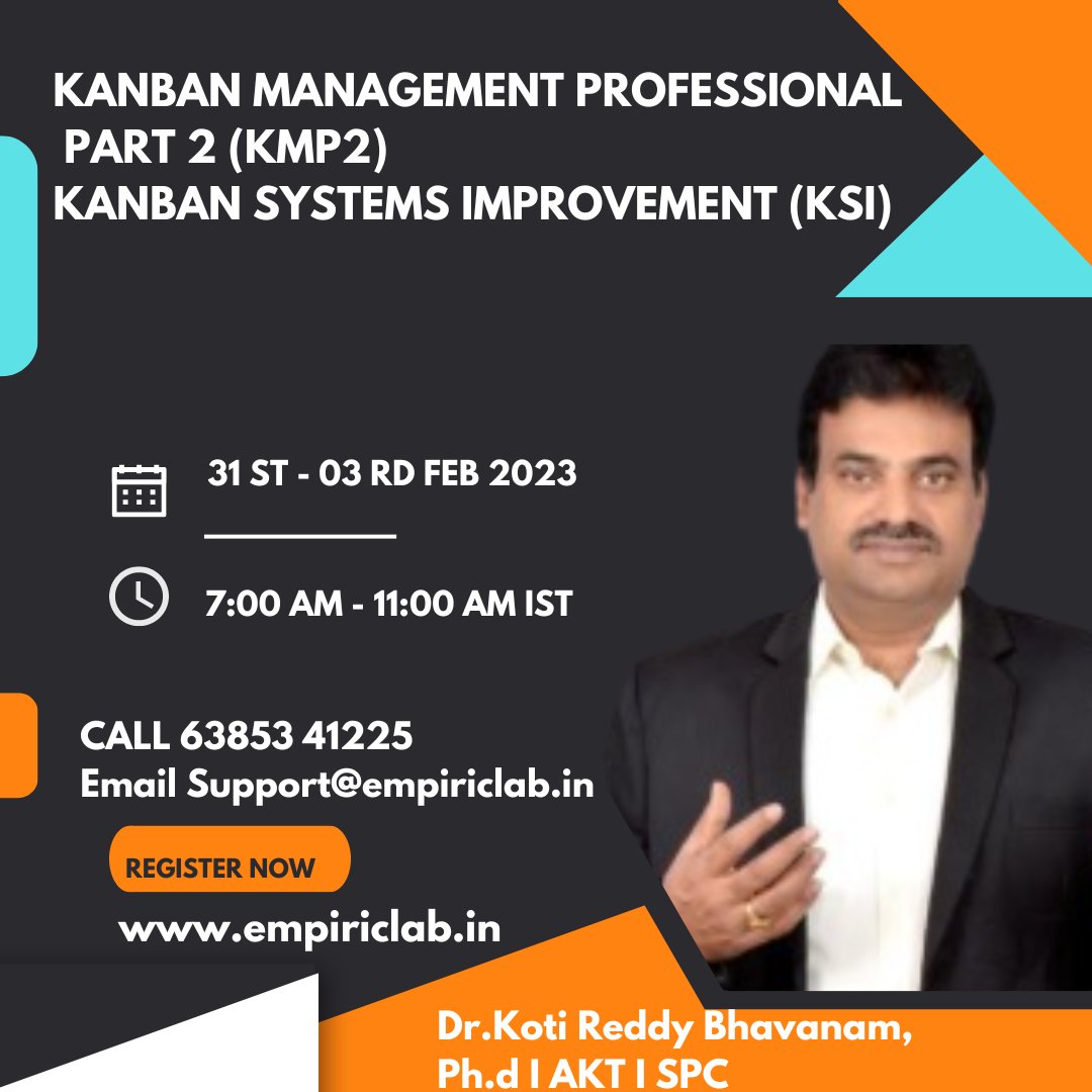EmpiricManagem1's tweet photo. Kanban Management Professional is a 2-day advanced level course that will help participants build on their existing knowledge of the Kanban Method Call 6385341225,support@empiriclab.in
https://t.co/FlRohn1aTa
#kmp2 #certification #Training #kanban #JobSearch @KotiBhavanam https://t.co/9Wn6gNmu3S
