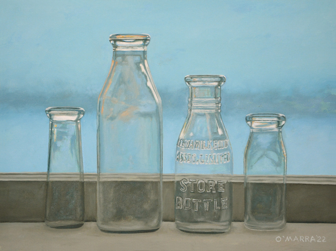 allanomarra's tweet photo. Last painting of 2022: 'Milk Bottles Still Life', oil on canvas, 18" x 24" #painting #oils on #canvas #art #artist #artgallery #artcollector #realism #highrealism #hyperrealism #contemporaryart #visualart #realistpainting #artprofessional #stillife #stilllifepainting #milkbottles https://t.co/CO23JLCqVT