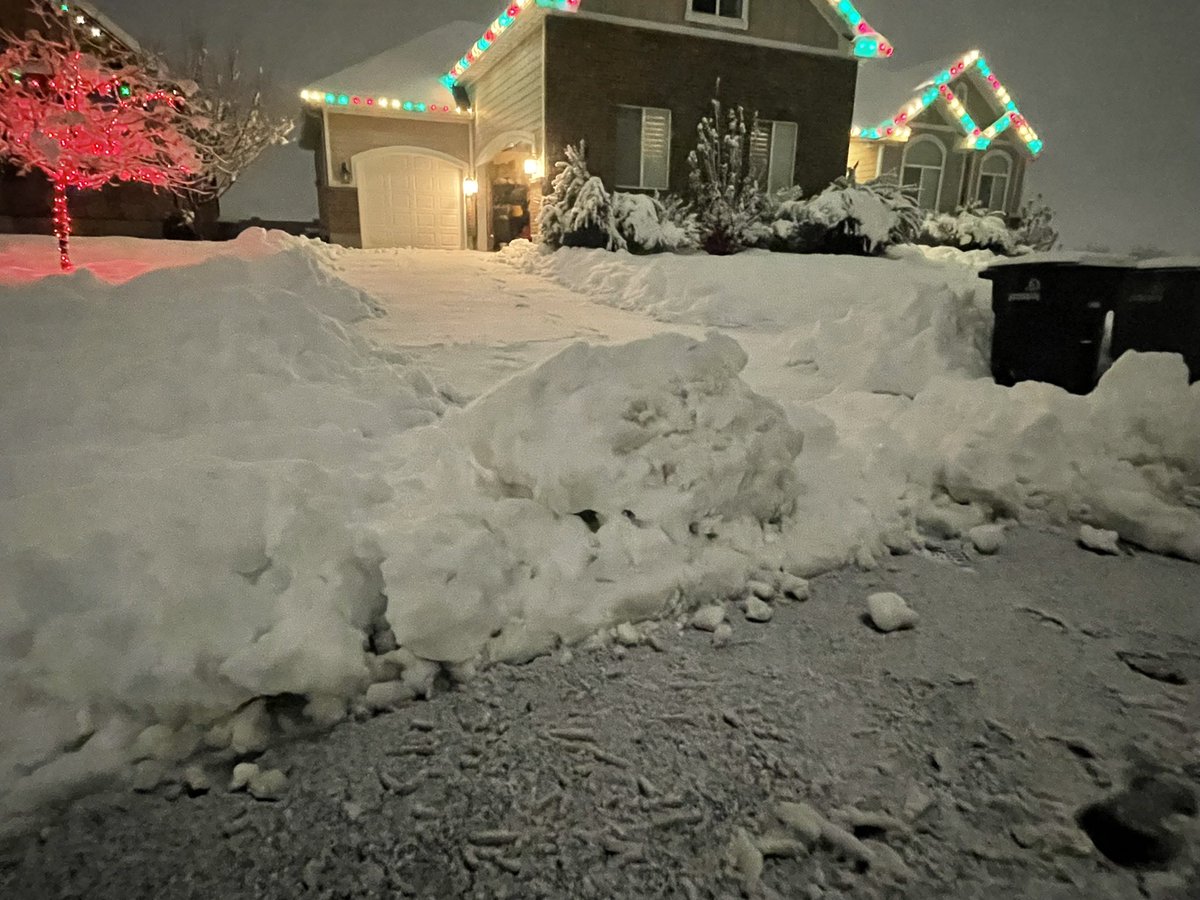 don_cooku's tweet photo. @southjordancity You finally send a plow after 24 hours, the truck goes by once and leaves me blocked in like this?? Real classy. Your public works department never ceases to disappoint. https://t.co/sqtBh2MStj
