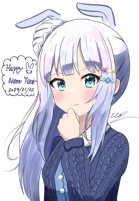 あけおめ描き初め一昨年去年とお絵描きサボった分今年は1年頑張る#ミリシタ#白石紬 