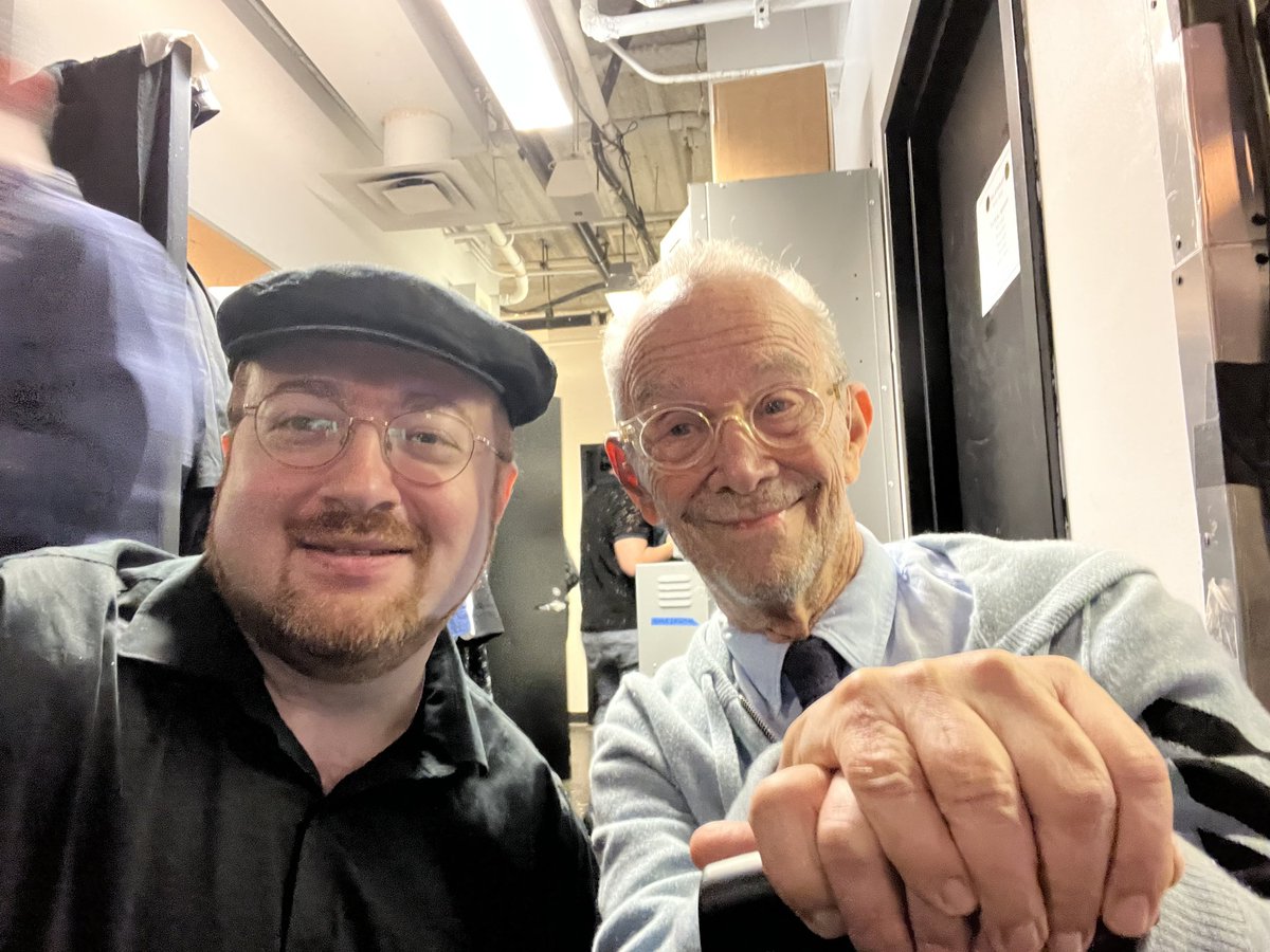 zislepovitch's tweet photo. Our director Joel Grey, 92 years young, called me “my boychik” and kissed me on the left cheek, which I’m likely going to laminate right now. Beyond grateful for this experience at #YiddishFiddler. https://t.co/kdJlwno8qe