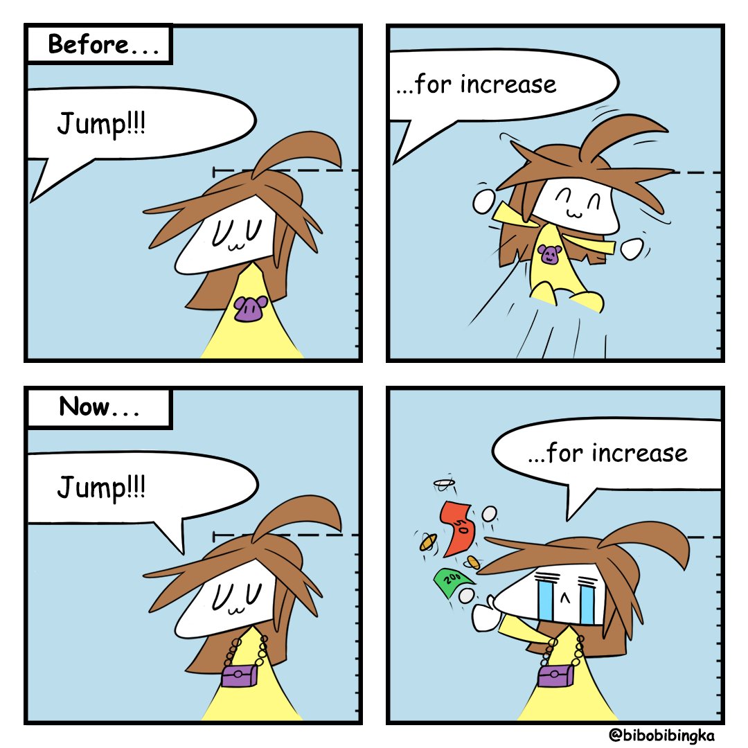 bibobingka's tweet photo. New Year Filipino Tradition of jumping.
"jumping makes you taller"

Before = make kids jump to be taller.
Now = make money jump to increase it.
.
.
.
.
.

#HappyNewYear2023  #filipino #tradition #illustration #comics #chibiart #Income #NewYearArt https://t.co/fsqAcCSNqy