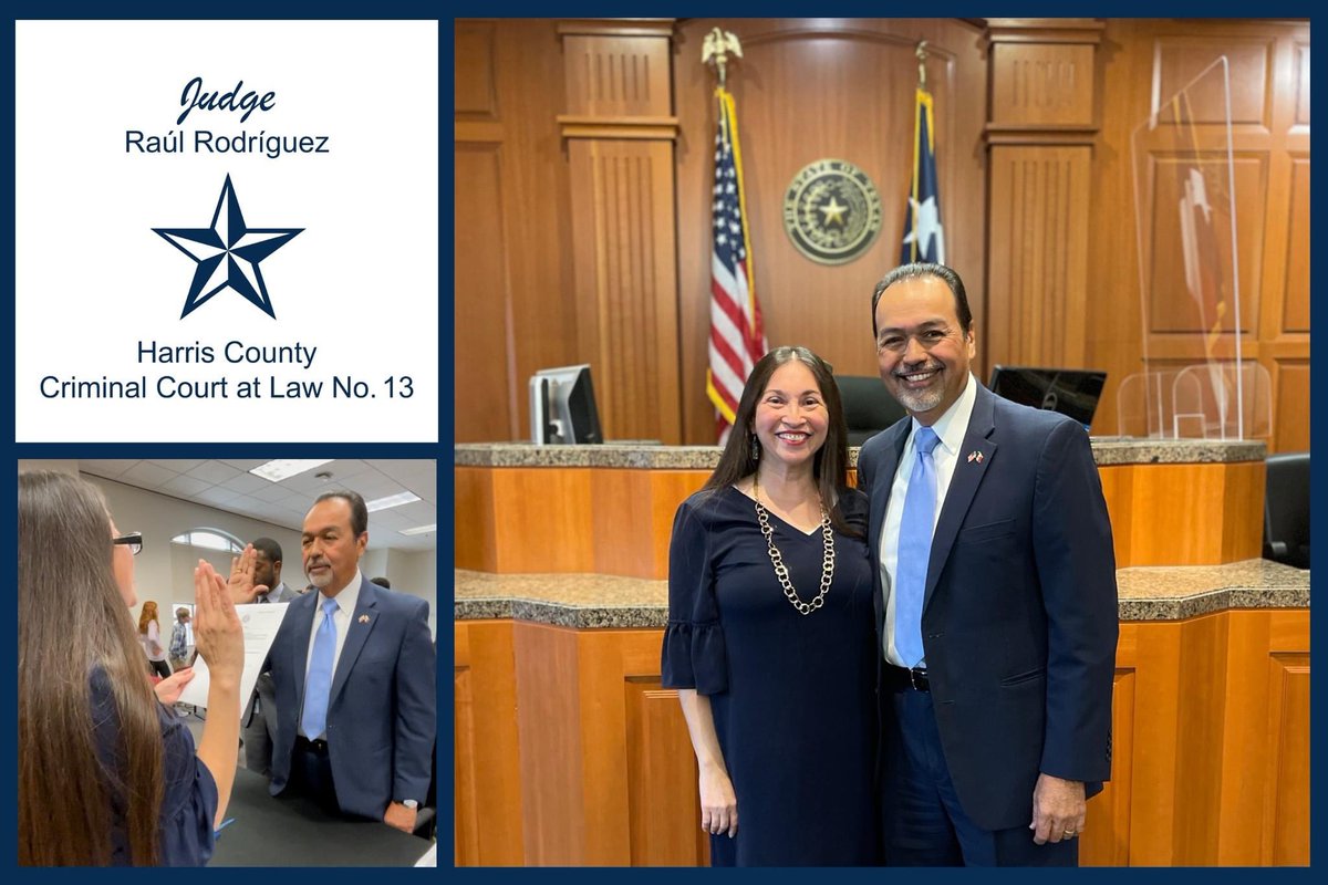 Today, @RaulforJudge took the Oath of Office to commence his second term as Judge of Harris County Criminal Court at Law No. 13. Cheers to four more! 🎉🍾⚖️ Happy New Year to everyone, and we hope you have an amazing 2023!