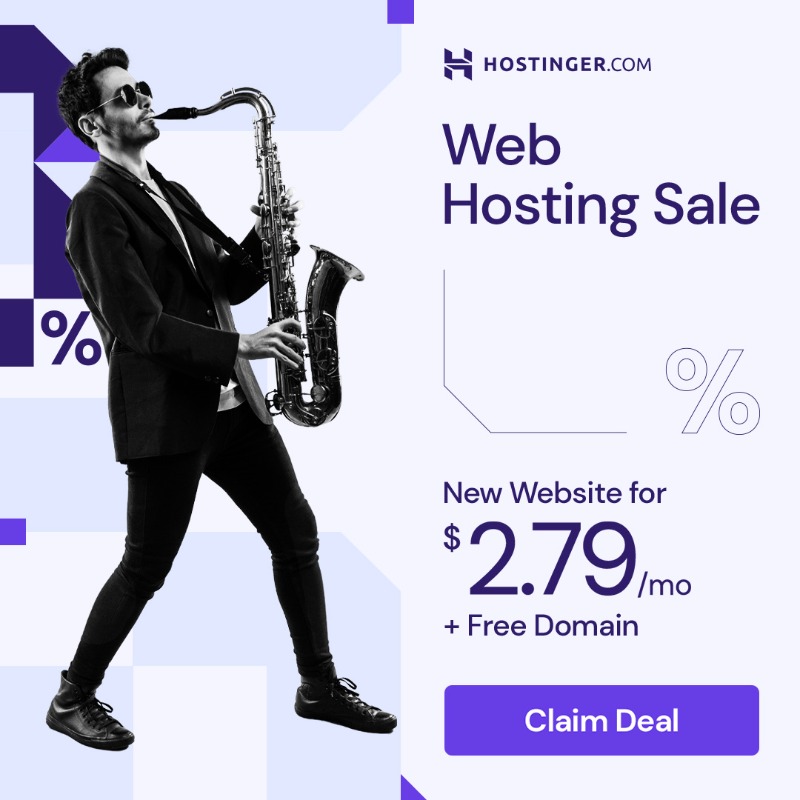 Hostinger's tweet photo. Save money to make money with the best ever web hosting price. Get Premium hosting, a free domain, and lifetime SSL.