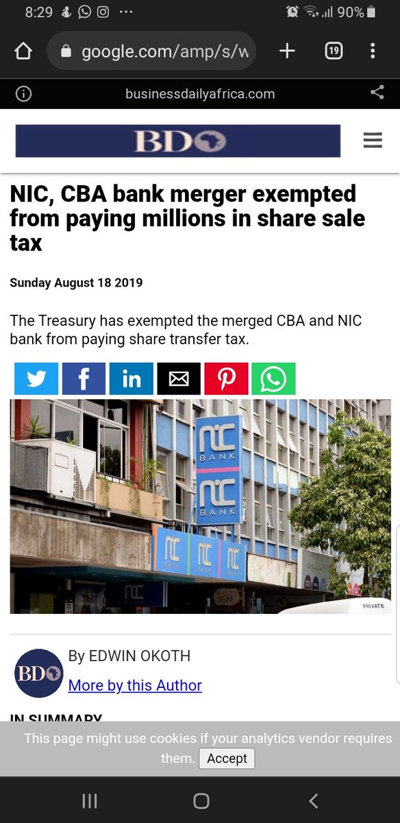 RyanHatari's tweet photo. It was during president Uhuru's tenure that this happened. Not surprised. Also, if that's just from NCBA, and in one year, you can imagine the cumulative wealth gained for the last 10 yrs from their other businesses. https://t.co/VPEZgFdrhz