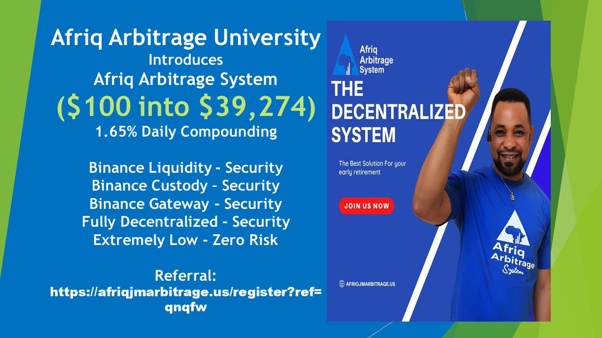 CApollonauts's tweet photo. 1st legitimate arbitrage platform Afriq Arbitrage System AAS. 
✅️CEO &amp; family is known
✅️Binance Liquidity
✅️Binance Gateway
✅️Binance Custodian
✅️Fully Automated
✅️Colorado LLC
✅️NJ Office
✅️EFCC Certificate
✅️All Socials

Invite Code:
https://t.co/2rICZejrMp https://t.co/812VrdPaUV