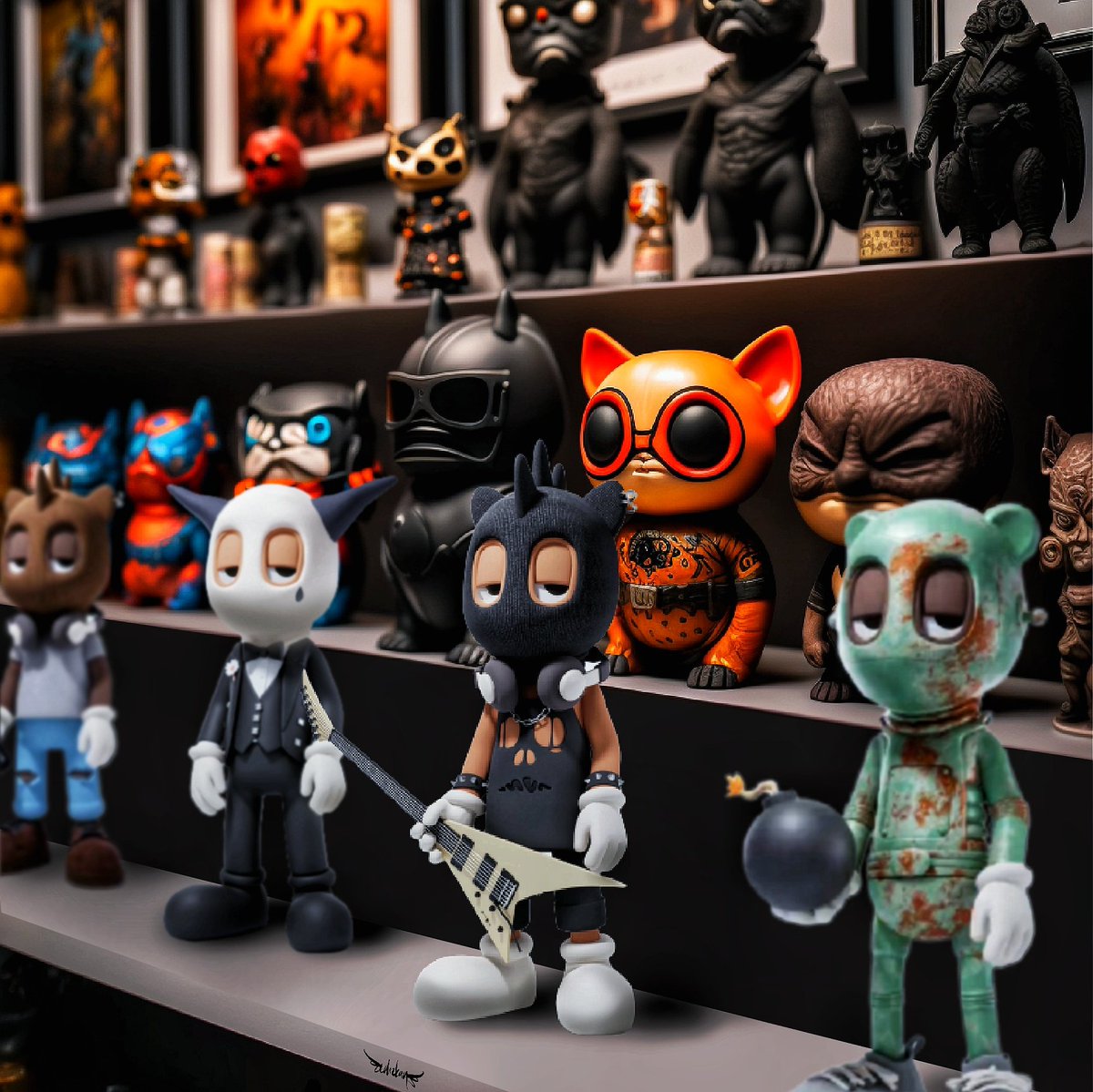 Imaginary display setting.. The Art of <a href="/akidcalledbeast/">a KID called BEAST</a> is just another level of quality.  <a href="/MeowMrkat/">Mr Kat | Character Artist</a> &amp; art team created an amazing collection, I can't wait to see all after the mint! <a href="/Rafsby/">Rafsby | a KID called BEAST</a> <a href="/CryptoKrad/">Krad</a> <a href="/akidcalledbeast/">a KID called BEAST</a> #akidcalledbeast #akidcalledbeastfanart