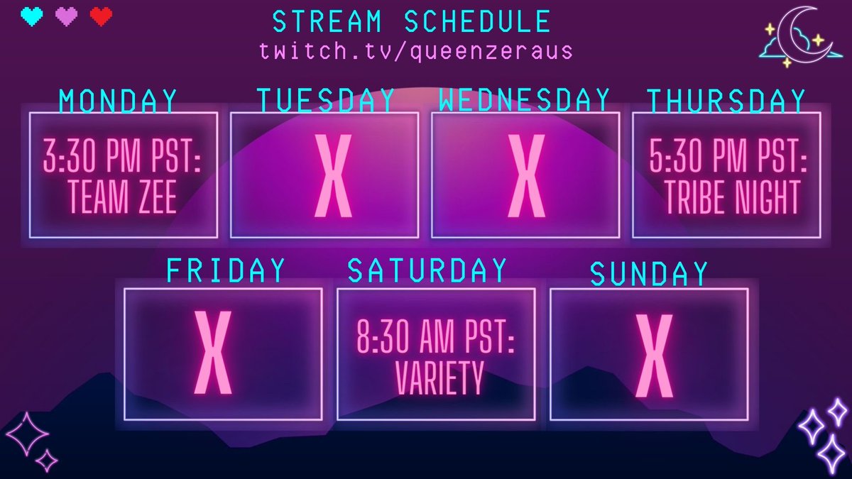 QZeraus's tweet image. This week’s schedule! Got goals to meet but trying to stay consistent. See y’all tomorrow Tribe! #cheehoo
