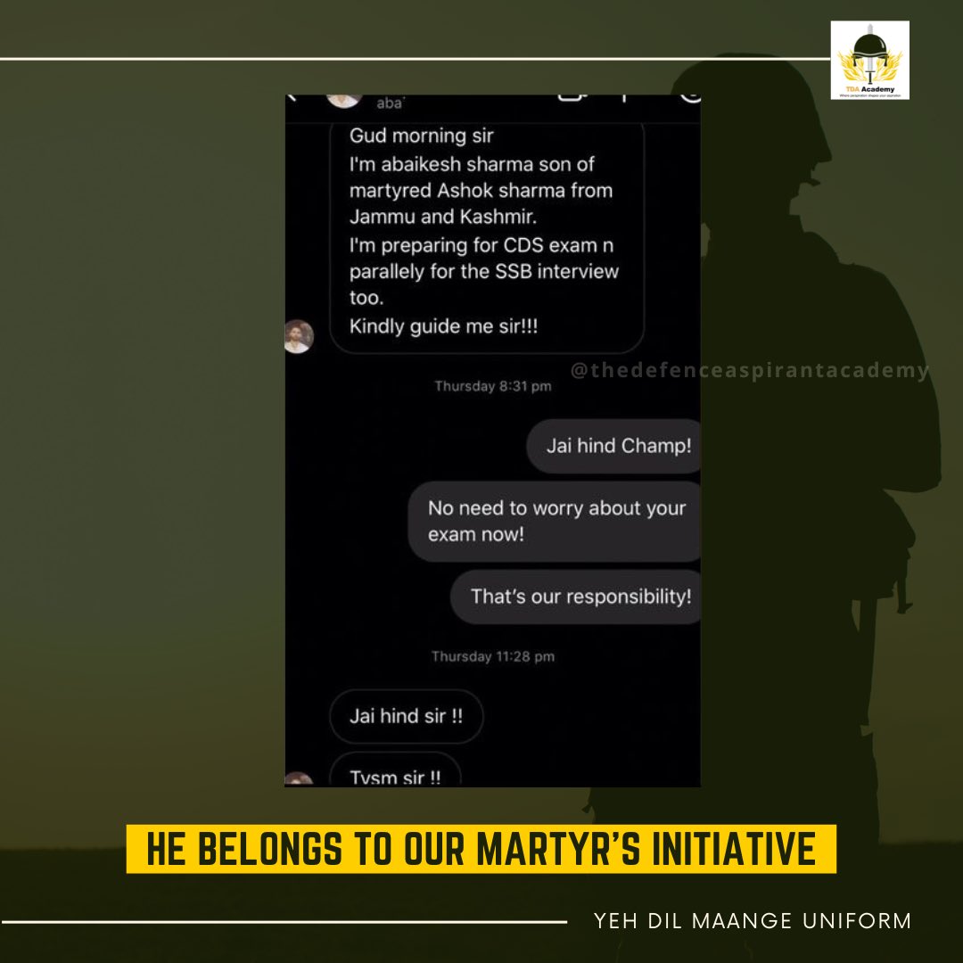 AcademyTDA's tweet photo. Kitni Goliyaan Lagi thi Sir ko?
Kinka sapna tha?
Kyu abii tak give up nahi kiya..
Kl btana apna decision!
Asked him!!!
Abaikesh after 26th failed attempt, Sir now I am going to give up !
But that conversation will be remembered! (1/2) https://t.co/oNnhP5vb20