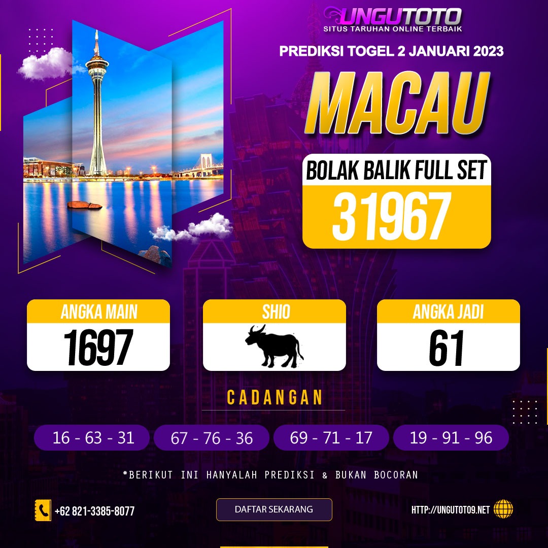 UNGUTOTO2's tweet photo. PREDIKSI MACAU 02 JANUARI 2023 UNGUTOTO

#prediksiungutoto #togelonline #4D #togel #togelhongkong #prediksitogel #togelsingapore #togelsydney #bandartogel #togelterpercaya #agentogel #togelsgp #togeljitu #togelindonesia #prediksisgp #prediksihk #bocorantogel #prediksisydney https://t.co/GHy2k1ty0M