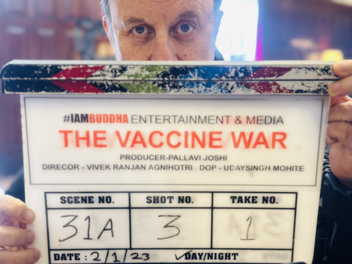 Announcing my 534th film! #TheVaccineWar directed by @vivekagnihotri. Fascinating and Inspirational! Jai Hind! 🙏🇮🇳