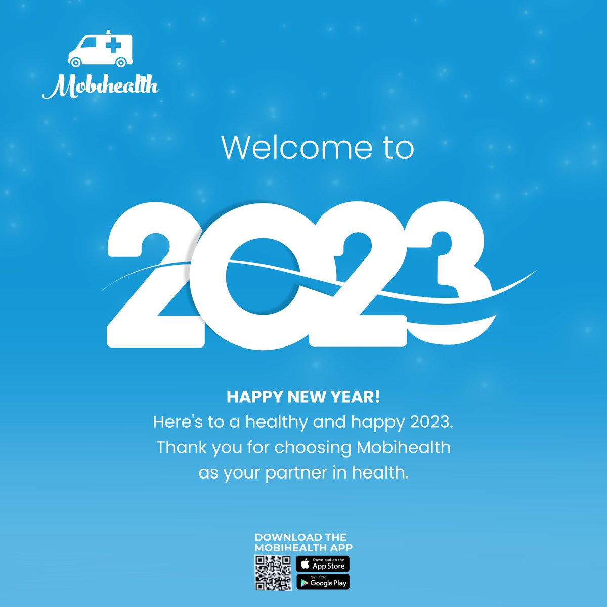 MyMobihealth's tweet photo. Here to a healthy 2023🥳🥳🥳, Happy new year!
#NewYear #2023 #HappyNewYear #healthcare #telemedicine #us #usdta #teleconsultation #Nigeria #nigeriaindiaspora #africa https://t.co/DhpznQBgPj