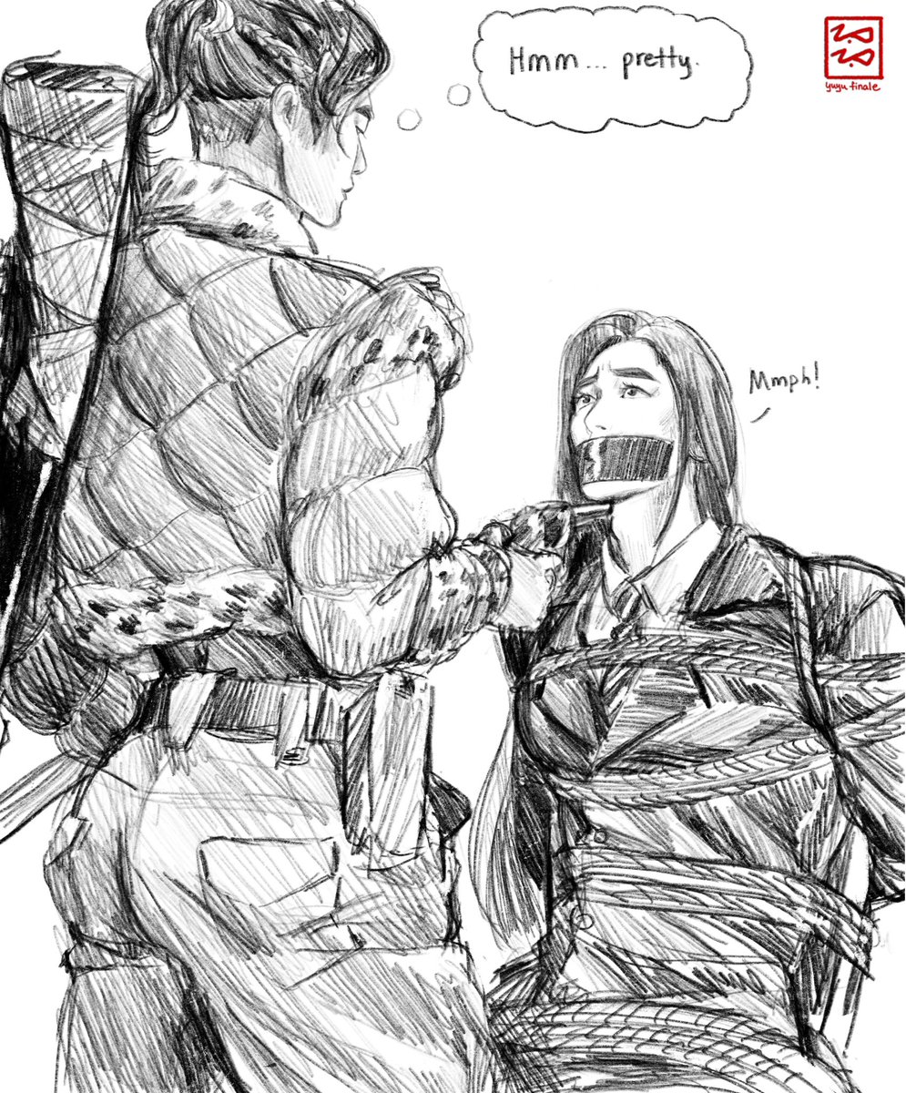 yuyu_finale's tweet photo. cw kidnapping , noncon bondage , guns

looks like nmj’s gang found him a lovely sniper…and one who was trying to take him out, at that! https://t.co/HCcLruGByy