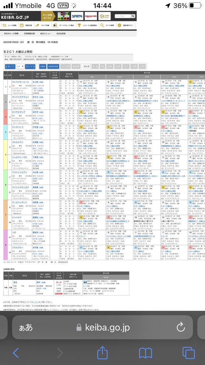 ⑦ラストトレビアンが逃げて、④チャオベッラと⑪リゼが続く形になるかな？中団～後方で運ぶ馬が多いので、⑦が気持ちよく逃げそうなのが怖い。本馬にとっては、前走と同様に向正面から動くのがいれば好都合。各馬を見ながら進める枠なのはプラス。吉村騎手が上手いことやってくれると信じています。 