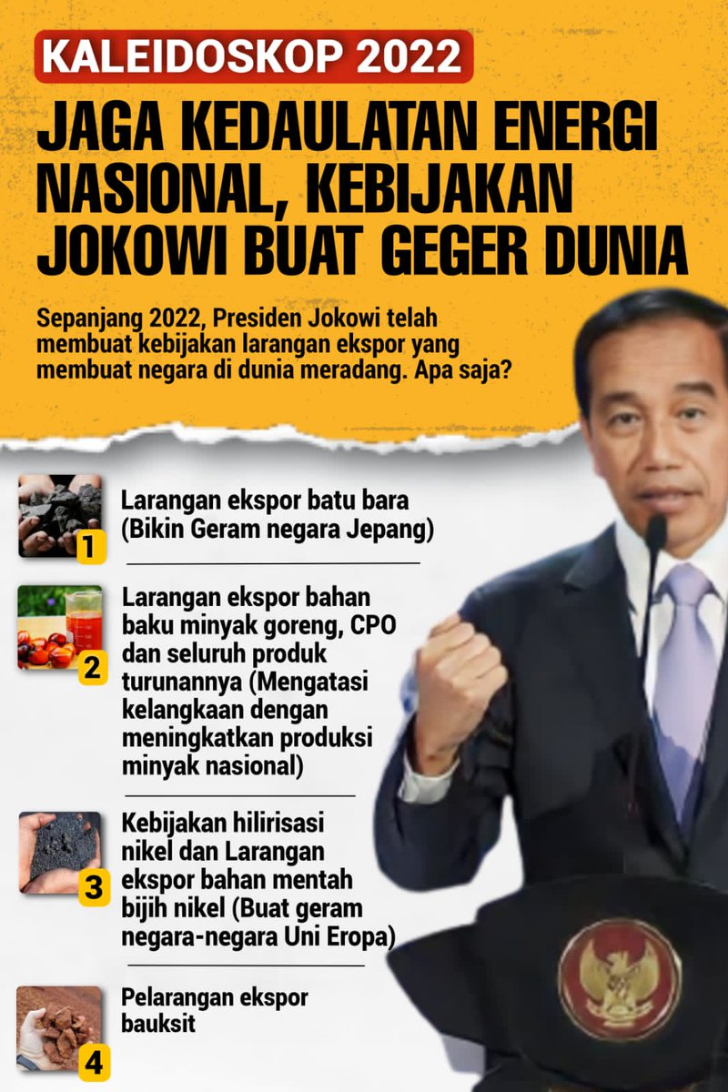 Jaga kedaulatan energi nasional, kebijakan pak Jokowi ini buat geger dunia guys 🤭
Jokowi Bangkitkan Ekonomi
#Kaleidoskop2022