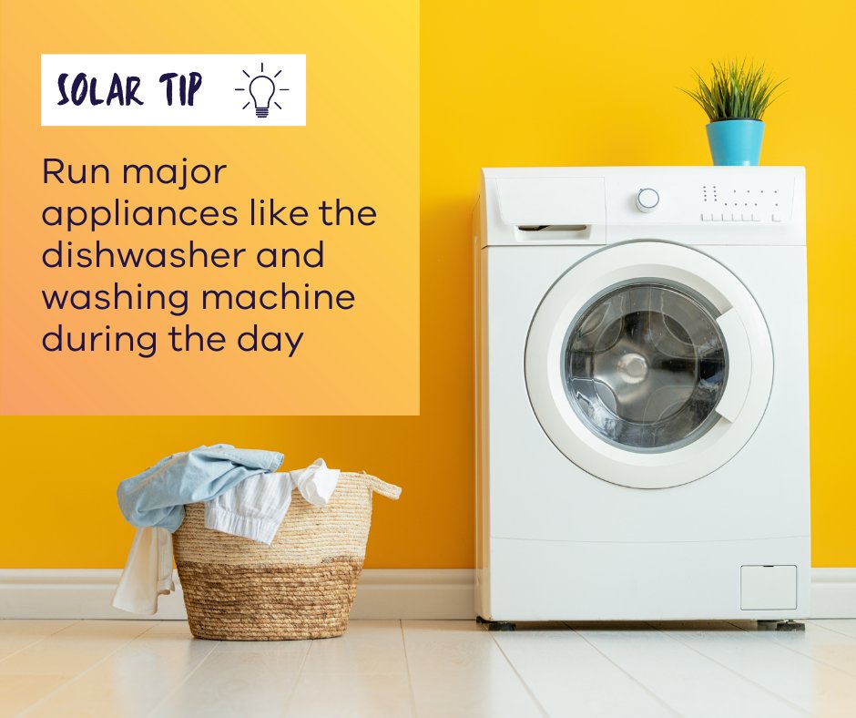 SolarVictoriaAU's tweet image. 💡 #SolarTips: To get the most out of your #solar this summer, run major appliances during the day rather than at night to avoid paying retail prices for electricity. Not home during the day? Explore setting appliances to start &amp;amp; finish automatically: bit.ly/32RCBuS