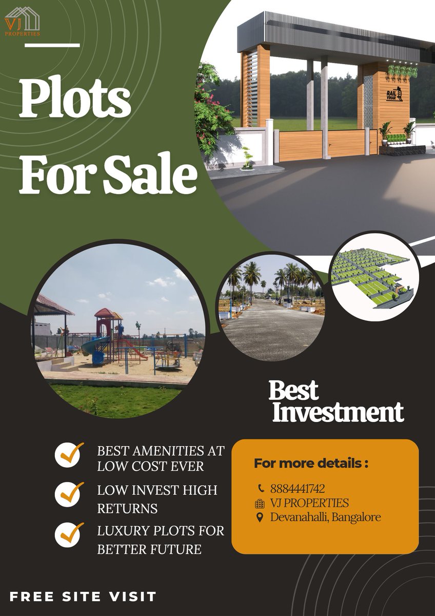 vj_properties's tweet image. Plots For Sale!
Near Devanahalli, Bangalore.....
Make a Best Investment in your Life!
#plotforsell #plotsforsale #Plots #plotsale #plotsavailable #plotsoninstallment #investment #property #propertyinvestment #propertyforsale #dreamhome #vjproperties #TwitterFiles #buyforfuture