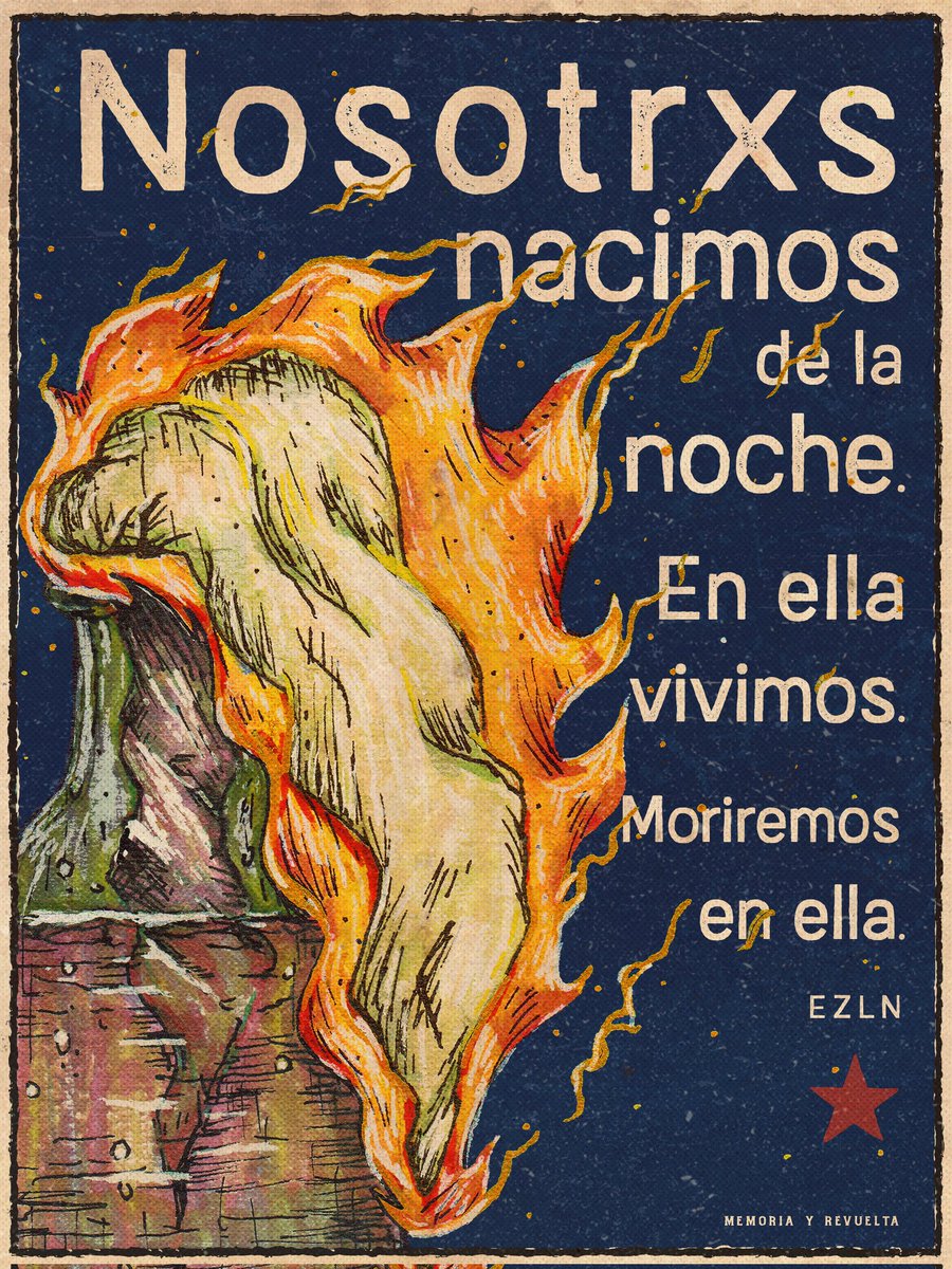 EZLN 29 años de rebeldía.

#EZLN #EZLN29 #CaracolesZapatistas #EjercitoZapatistaDeLiberacionNaciona #Chiapas #Zapatismo #SubcomandanteMarcos #ComandantaRamona #PueblosIndigenad #Guerrillas #Disturbios #Protesta #Barricadas #MemoriaYRevuelta #GraficaAntifascista #Revuelta #ACAB