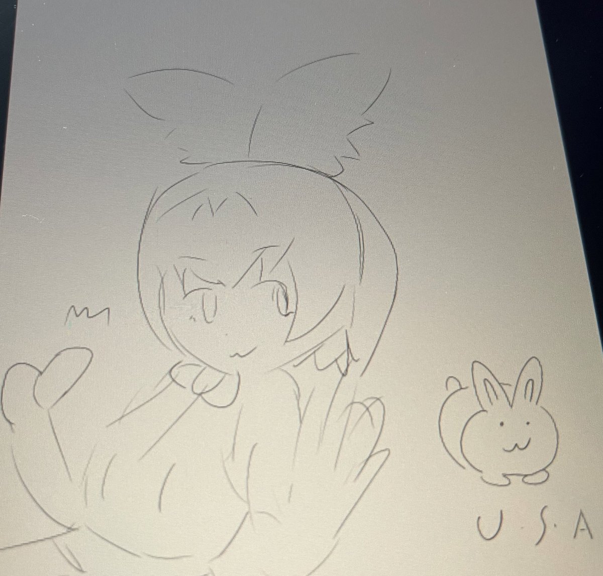 うさぎ描いたからこれでいいかな 